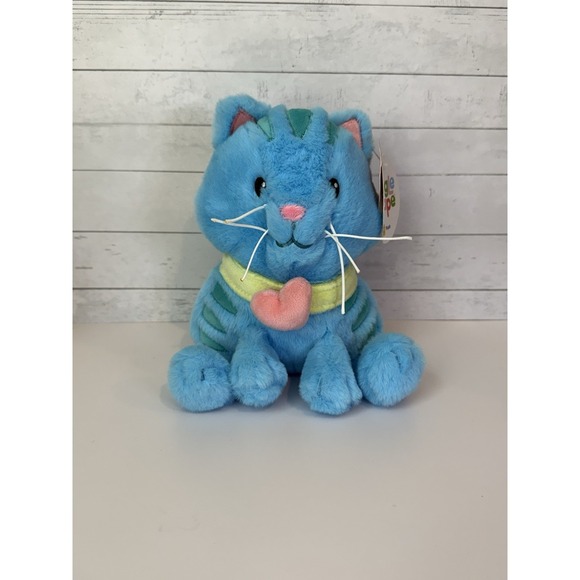 Giggle Scape Other - Giggle Scape Blue Cat Plush 7" Stuffed Animal Heart Collar Soft Toy w/ Tags